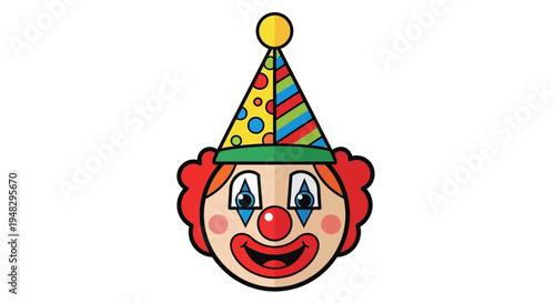 Foolish Clown Celebrates April Fool's Day with Big Smile
