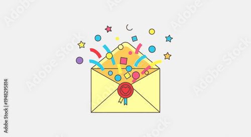 People celebrate April Fool's Day with colorful confetti and stars outside