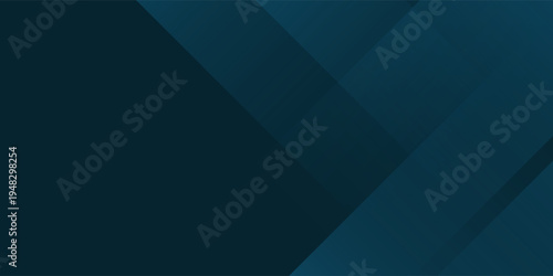Blue modern abstract wide banner with geometric shapes. Dark blue abstract background. eps 10