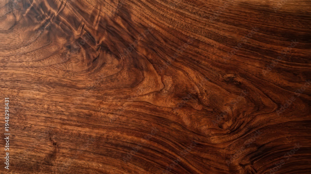 Fototapeta premium Dark Brown Wood Grain Swirling Texture Background