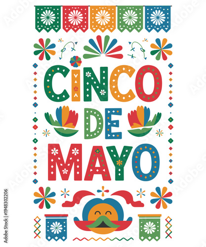 Cinco de Mayo Celebration with Colorful Decorations and Festive Elements