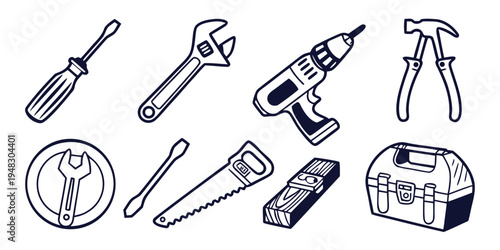 a collection of tools for various tasks and projects Vector