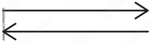 Set of long arrow icon.  horizontal double side arrow. Straight long arrow vector icon set. Long arrows left and right in flat style EPS10