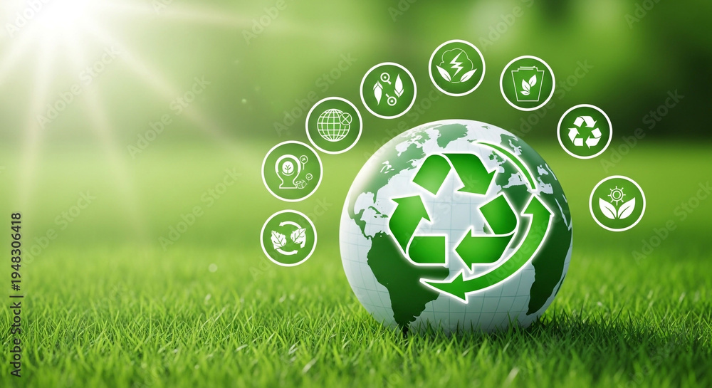Fototapeta premium Eco friendly practices for a sustainable future