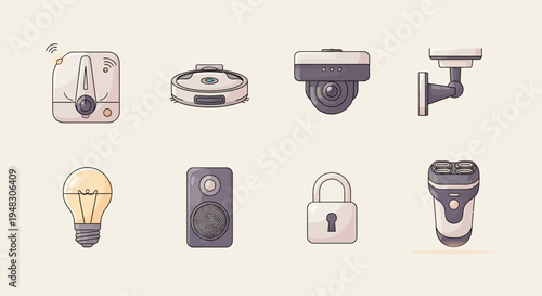 A curated selection of modern smart home gadgets and devices