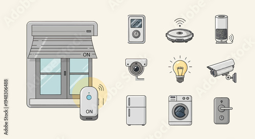 Smart home devices and automated window blind with remote control