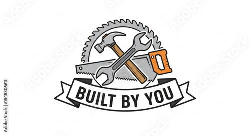 Built by you diy logo with tools and banner