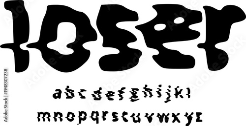 Loser Psychedelic Melt Display Font – Wavy Distorted Retro Typeface with Liquid Groovy Letterforms for Trippy Posters, Indie Music Covers, Streetwear Branding, Experimental Graphics & Funky Typography