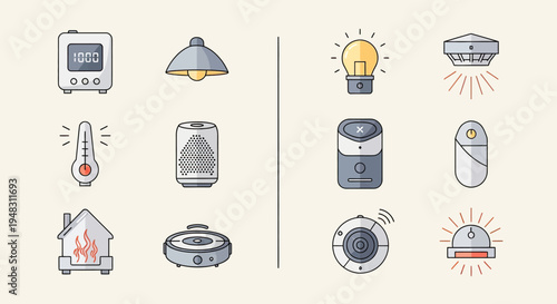 Collection of smart home device icons (6)