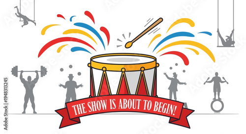 American Circus Performers Prepare for Big Top Show on a Sunny Day