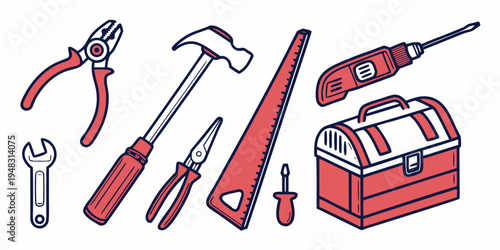 a set of tools and a toolbox Vector