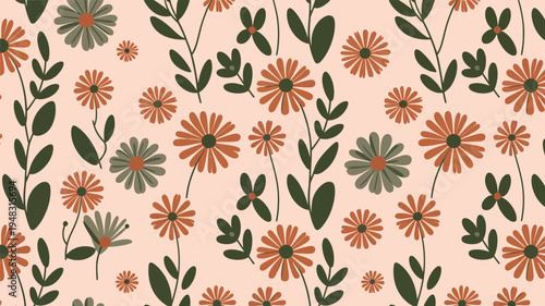 seamless pattern with leaves