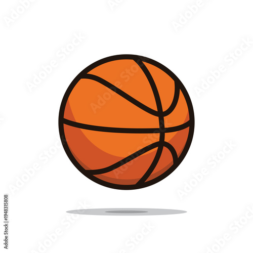 Basketball cartoon for sportsthemed designs, youth athletic programs, school activities, posters, childrens books, or basketball merchandise. Vibrant and playful.