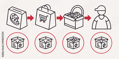 a series of illustrations showing how to pack a helmet Vector