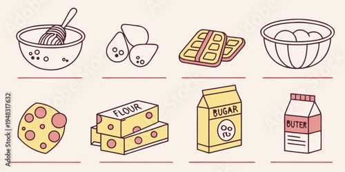 a collection of dairy products and cheese illustrations Vector