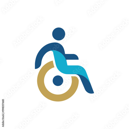 This modern accessibility symbol visually represents wheelchair users' needs, highlighting inclusivity and support within today's society through clear design.