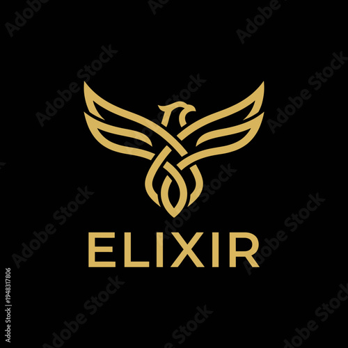 This elegant logo design features a stylized phoenix, representing rebirth and resilience, perfect for brands focusing on transformation or new beginnings.