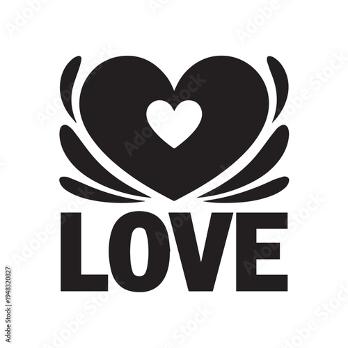 Yin yang inspired circular design with moons stars and cloud elements in black and white