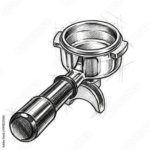 Espresso Machine Portafilter Sketch