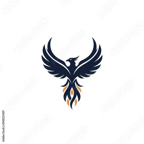 A majestic and stylized phoenix bird logo with spread wings and fiery tail, symbolizing rebirth and strength.