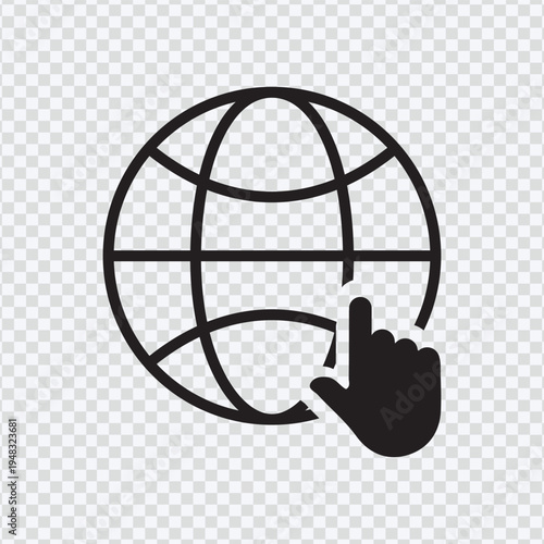 Global Internet Globe Touch Screen Icon