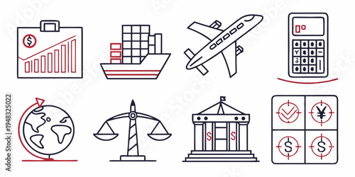 business and finance icons Vector