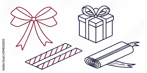 a gift box with a bow and ribbon Vector