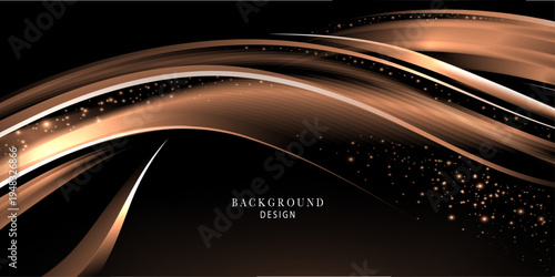 Brownie abstract wavy background with glitter