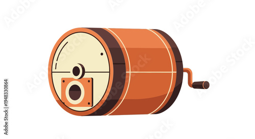 Retro Coffee Roaster Machine with Crank Handle