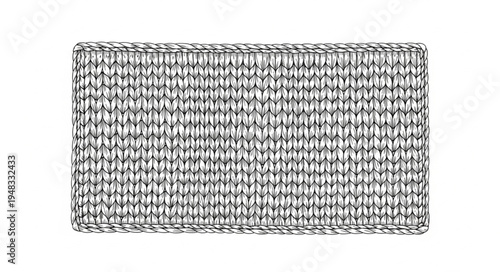 Close-up of a knitted gray and white headband.