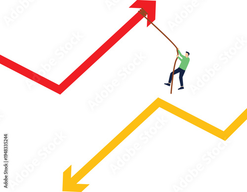 Business crisis and recovery concept
