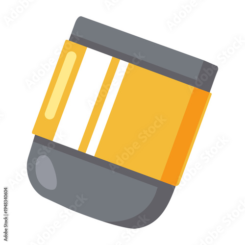 vector illustration of a yellow eraser
