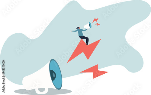 Leader communication, executive management skill to communicate with employee, send important message or announcement .human life and situation.