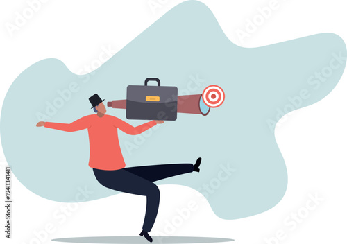 Long term plan or business strategy for far future, looking for opportunity, forecast and visionary, discover long term goal.human life and situation.