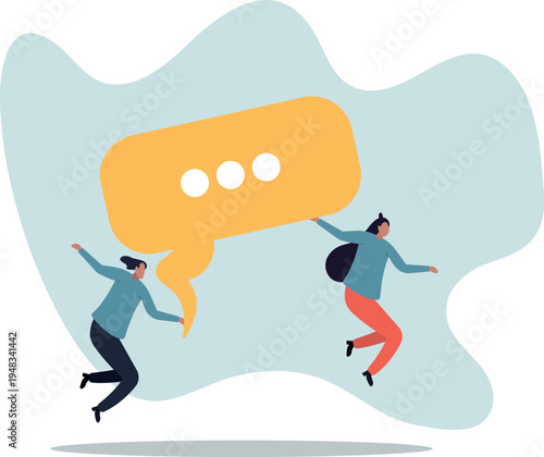 Team discussion, community or social feedback, communication or announcement dialog, team meeting.human life and situation.