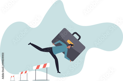 Business challenge, overcome difficulty or obstacle to achieve business success, effort, skill or aspiration to solve problem.human life and situation.