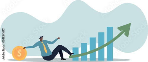 Value stock vs growth stock, comparison between investing style, professional choosing asset for earning or profit in market .human life and situation.