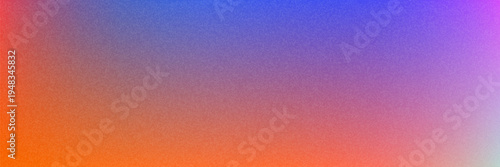 Vibrant grainy gradient background with purple blue and orange colors, abstract aesthetic film grain texture for modern landing page and social media design.