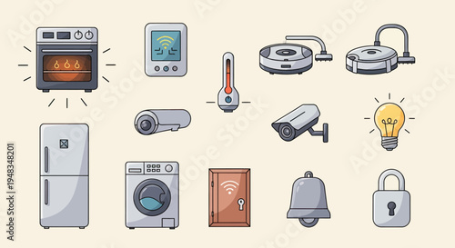 Collection of smart home appliances and devices