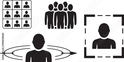 Black and white of people and social interaction concepts