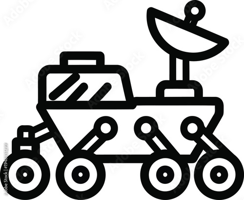 space rover with satellite dish