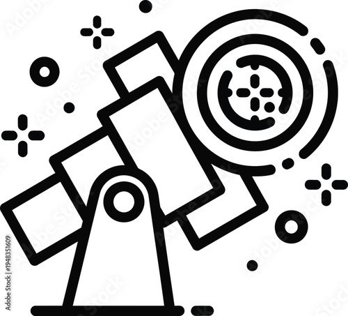 Telescope astronomy, stargazing concept