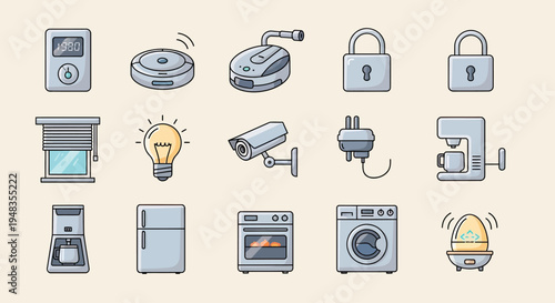 Collection of smart home devices and appliances (1)