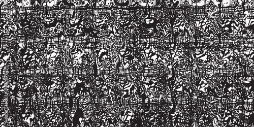 Abstract Black and White Distorted Grid Pattern Background with Organic Textures eps10