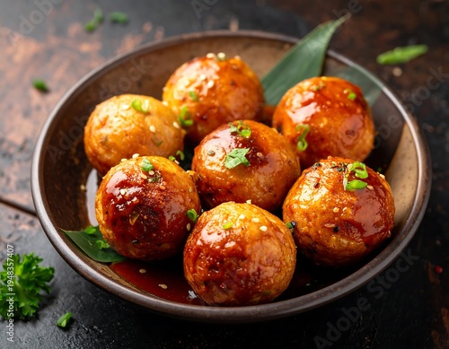 Appetizing Japanese-style meatballs