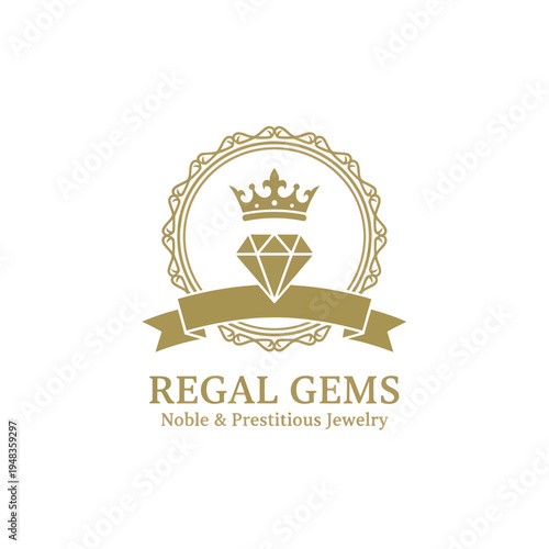 Regal Gems Noble Prestigious Jewelry Logo