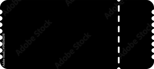 Event Ticket Silhouette Vector