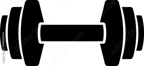 Dumbbell Silhouette Vector