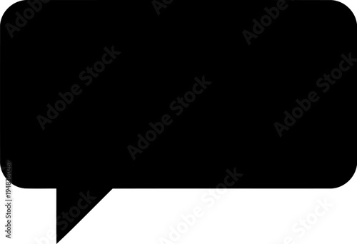 Chat Bubble Silhouette Vector