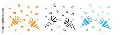 Abstract geometric shapes in orange black and blue